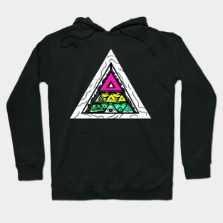 white illuminati pyramid triangle Hoodie